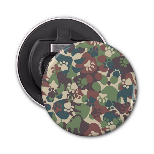 Dog Camouflage Pattern Bottle Opener (Front)