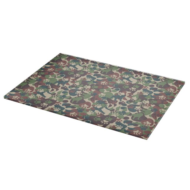 Dog Camouflage Pattern Cutting Board (Corner)