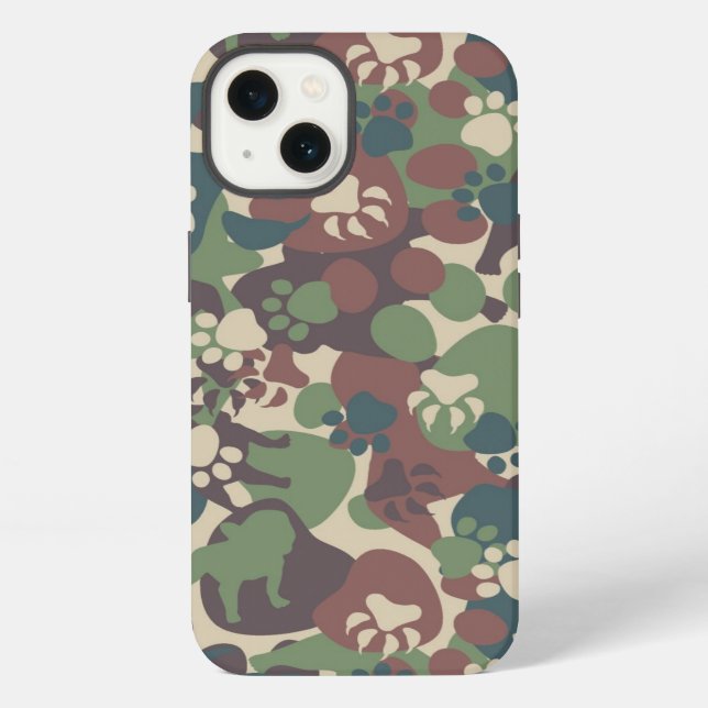 Dog Camouflage Pattern iPhone Case (Back)