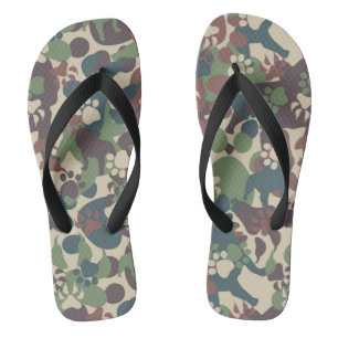 Dog Camouflage Pattern Jandals