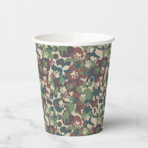 Dog Camouflage Pattern Paper Cups