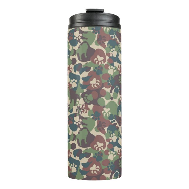 Dog Camouflage Pattern Thermal Tumbler (Front)