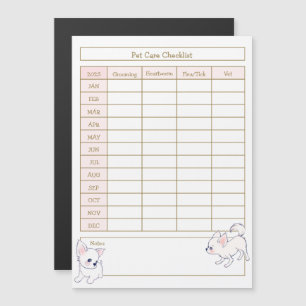 Dog Care Checklist Log - White Chihuahua Puppy
