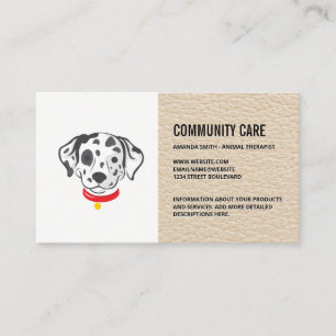 Dog Care   Cute Doggy Dalmatian Business Card