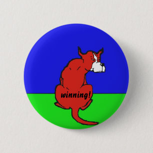 dog cartoon 6 cm round badge