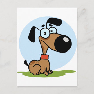 Dog cartoon character postcard