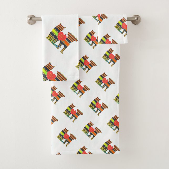Dog Cat Best Friends Bath Towel Set (Insitu)