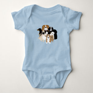 Dog, Cat, Chicken Baby Bodysuit