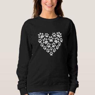 Dog Cat Dog Paw Heart Graphic Dog Mum Women Girl Sweatshirt
