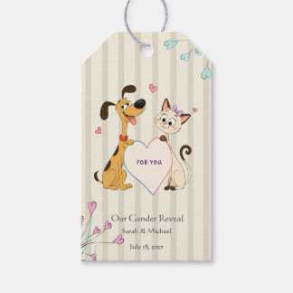 Dog & Cat Gender Reveal Gift Tags