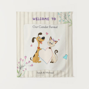 Dog & Cat Gender Reveal Tapestry
