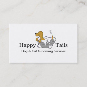 Dog & Cat Grooming Services Business Card