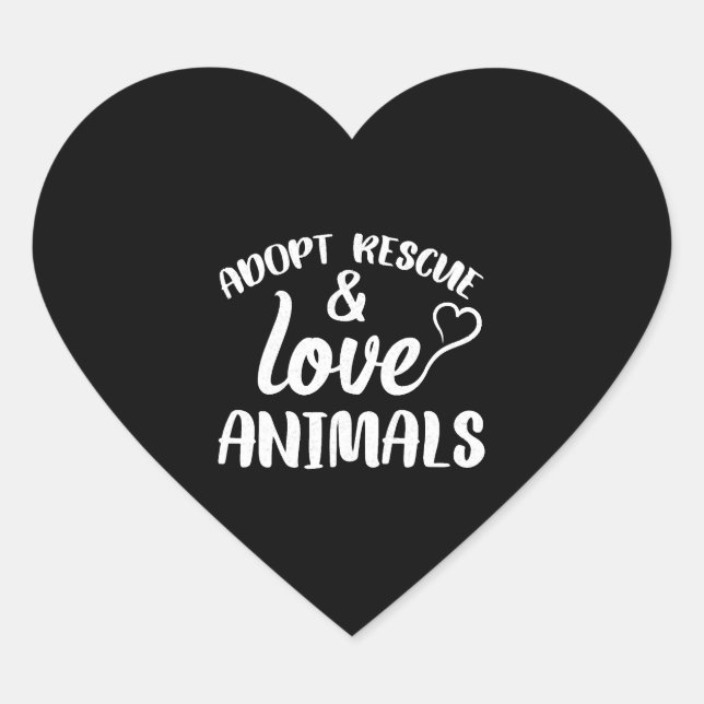 Dog Cat  Heart Sticker (Front)