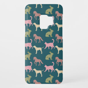 Dog Cat Horse Animal Silhouettes Pattern Case-Mate Samsung Galaxy S9 Case