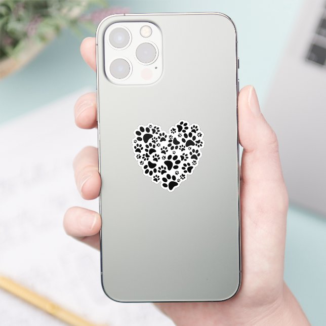 Dog Cat Paw Prints Heart Valentine's Day Love (Phone)
