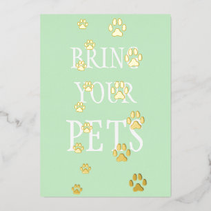 Dog & Cat Paw Prints Pet Friendly Custom Green