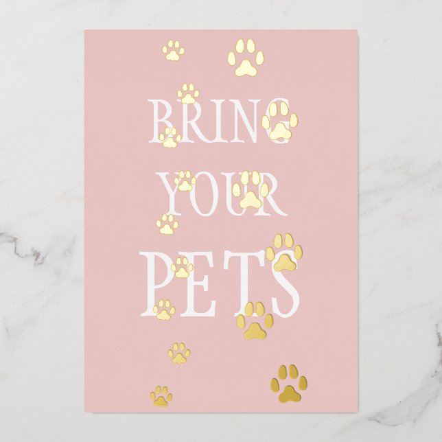 Dog & Cat Paw Prints Pet Friendly Custom Peach (Front)