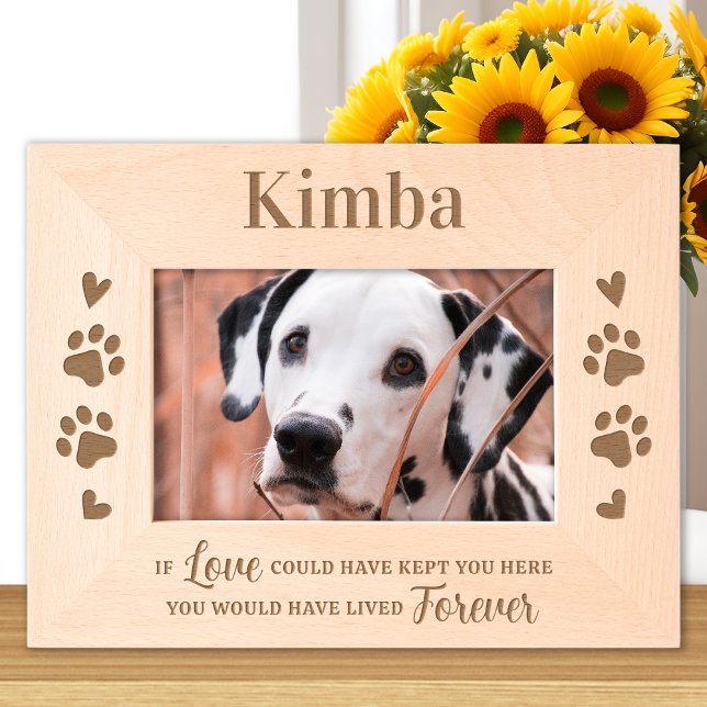 Dog Cat Pet Memorial Custom Sympathy Wood Picture Etched Frames (Creator Uploaded)