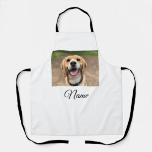 Dog cat photo add pet name cu custom personalised apron