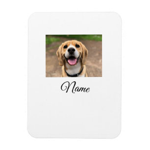 Dog cat photo add pet name cu custom personalised magnet
