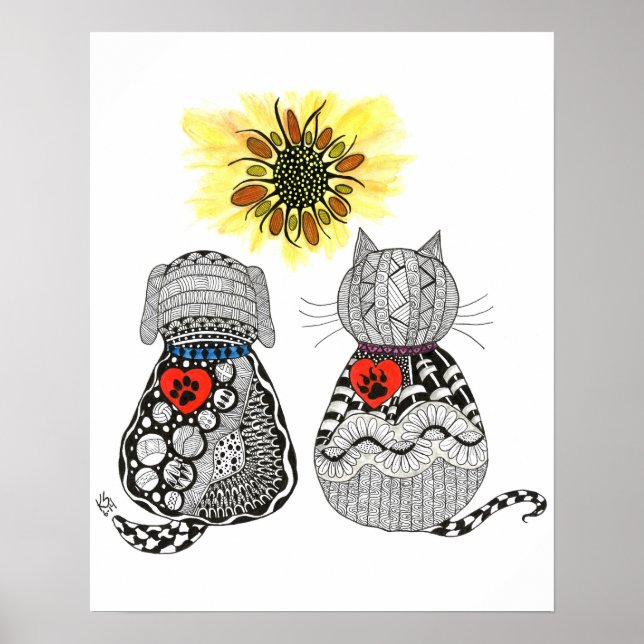 Dog & Cat Poster 16' x 20" (Front)