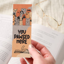 Dog Cat Reading Bookmark
