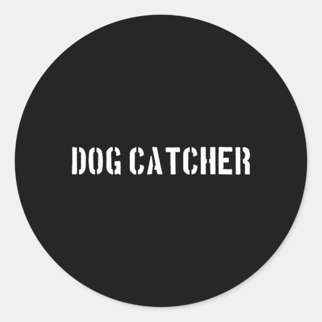 Dog Catcher Halloween Costume Classic Round Sticker (Front)