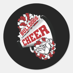 Dog Cheer Ck To School Spirit Cheerleading  Classic Round Sticker