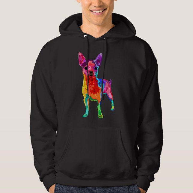 Dog Chihuahua For Womens Colourful Chihuahua Hoodie (Front)