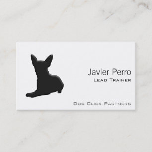 Dog Chihuahua Silhouette Business Card