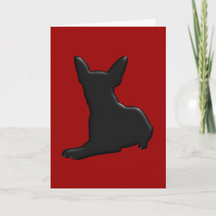Dog Chihuahua Silhouette Holiday Card