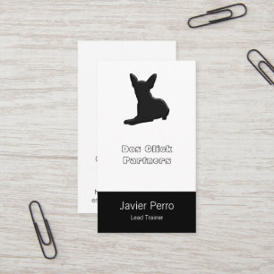Dog Chihuahua Silhouette Illustration Business Card