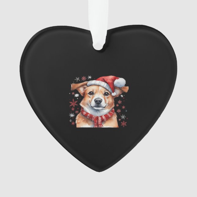 Dog chrismes Classic T-Shirt Ornament (Front)