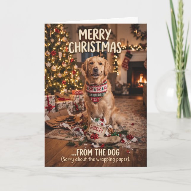 Dog Christmas Card From The Dog (Front)