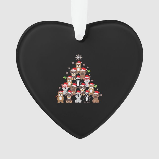Dog Christmas Classic T-Shirt Ornament (Front)