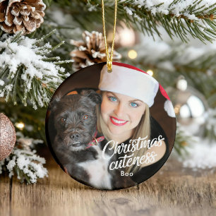 Dog Christmas Cuteness Cute Holiday Ornament