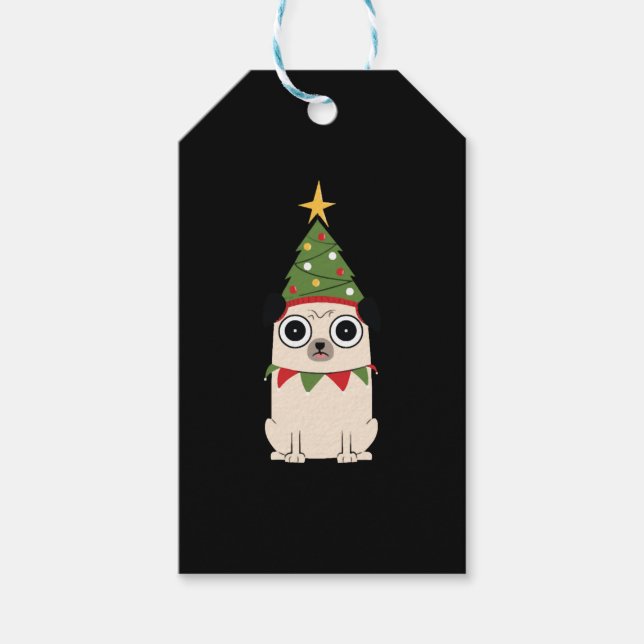 dog Christmas  Gift Tags (Front)