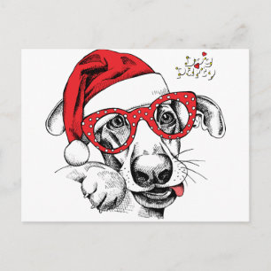 Dog, Christmas, Holidays, Decorations, Celebration Postcard