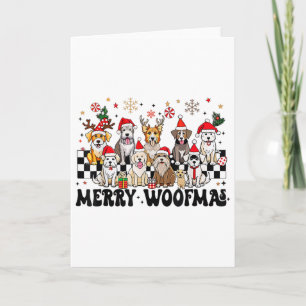 Dog Christmas Merry Woofmas Dog Lover New Year Card