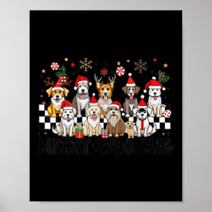 Dog Christmas Merry Woofmas Dog Lover New Year  Poster