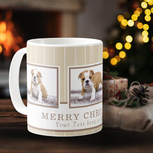 Dog Christmas Personalised Pet Photo Collage Coffee Mug