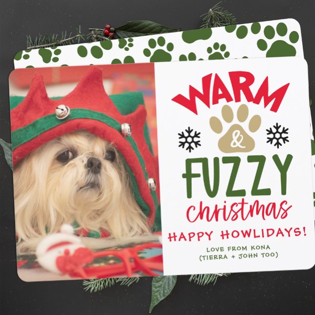 Dog Christmas Photo Custom Picture Personalised Holiday Card (Creator Uploaded)