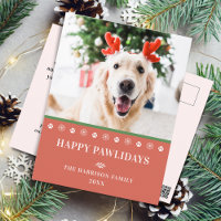 Dog Christmas Photo Happy Pawlidays