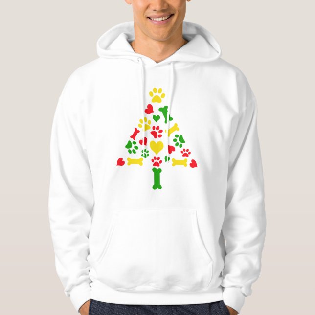 Dog Christmas Tree Hoodie (Front)