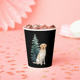 Dog Christmas Tree Party Dog Lover Xmas Paper Cups