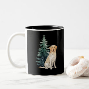 Dog Christmas Tree Party Dog Lover Xmas Two-Tone Coffee Mug