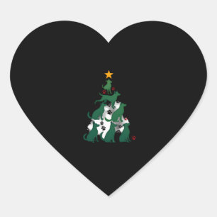 Dog Christmas Tree Shirt - Dog Christmas (2) Heart Sticker
