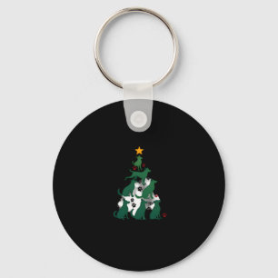 Dog Christmas Tree Shirt - Dog Christmas (2) Key Ring