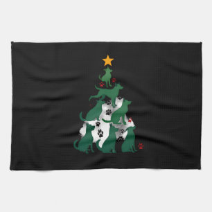 Dog Christmas Tree Shirt - Dog Christmas (2) Tea Towel