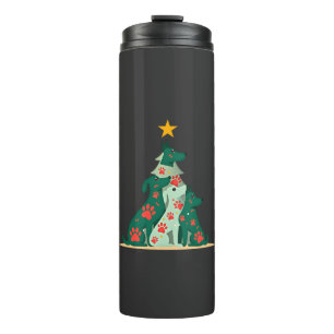 Dog Christmas Tree Shirt - Dog Christmas (3) Thermal Tumbler